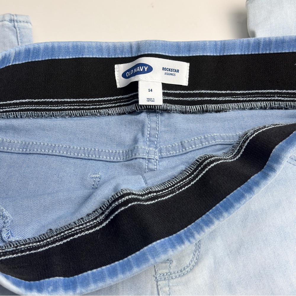 Old Navy Rockstar Skinny Pull-On Jeggings Jeans Blue - Picture 2 of 5